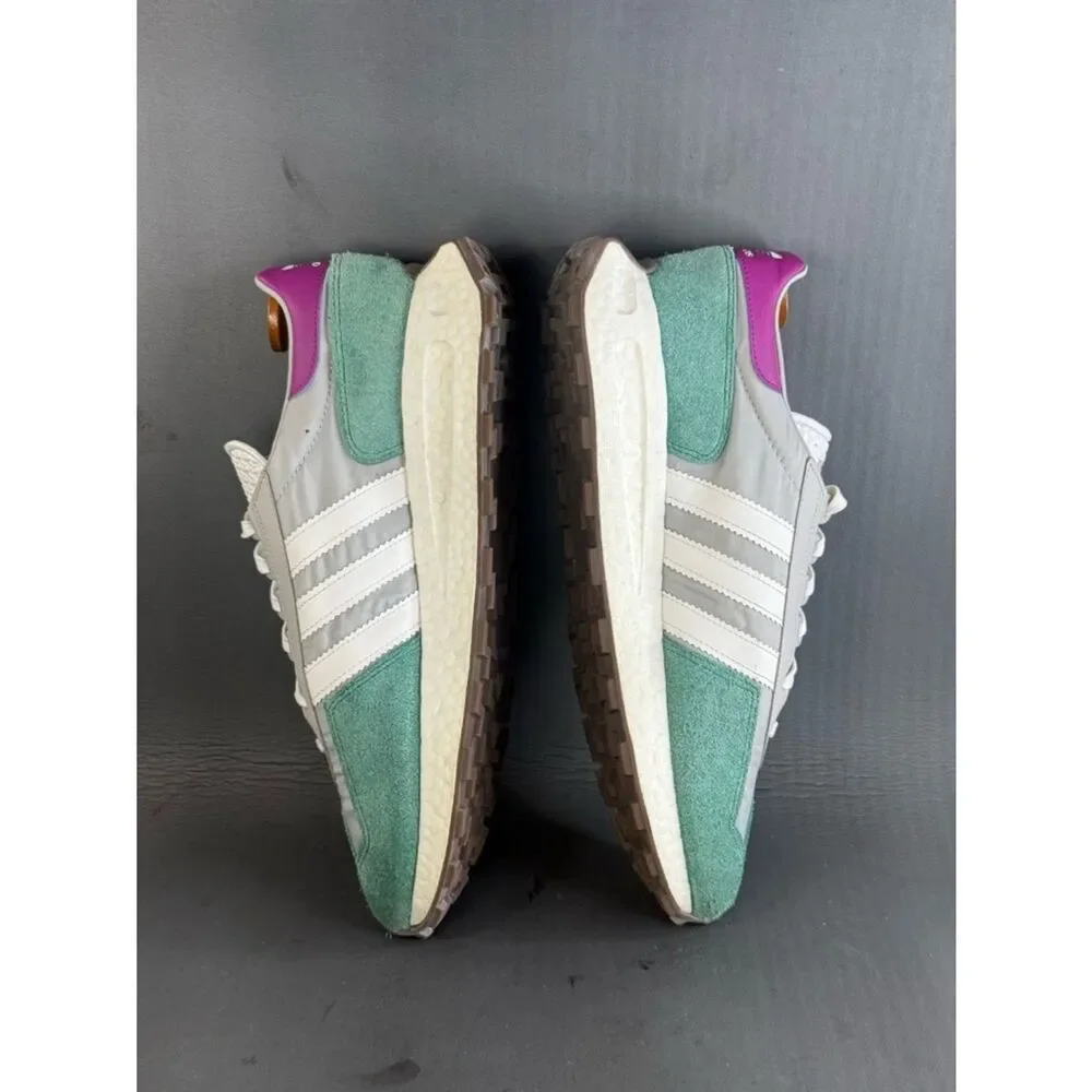 adidas Retropy E5 Grey Collegiate Green Purple athletic sneaker shoes men’s 13